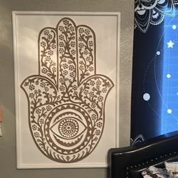 Framed Hamsa Hand Wall Art
