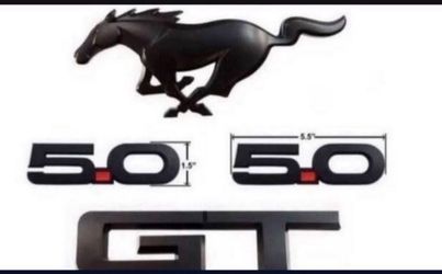 Mustang GT 5.0 2015-2023 emblem set (matte)