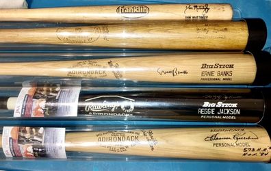 Sports Memorabilia Collection Signed Autographed Baseball Bats, Baseballs / Footballs + More COA LOA
