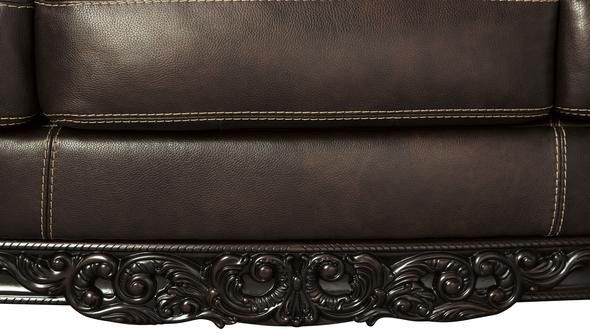 Embrook Chocolate Leather Living Room Set