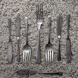 800 and 925 silver cutlery 80% and 92.5% junk silverware kitchen utensils over 6.07 total ounces