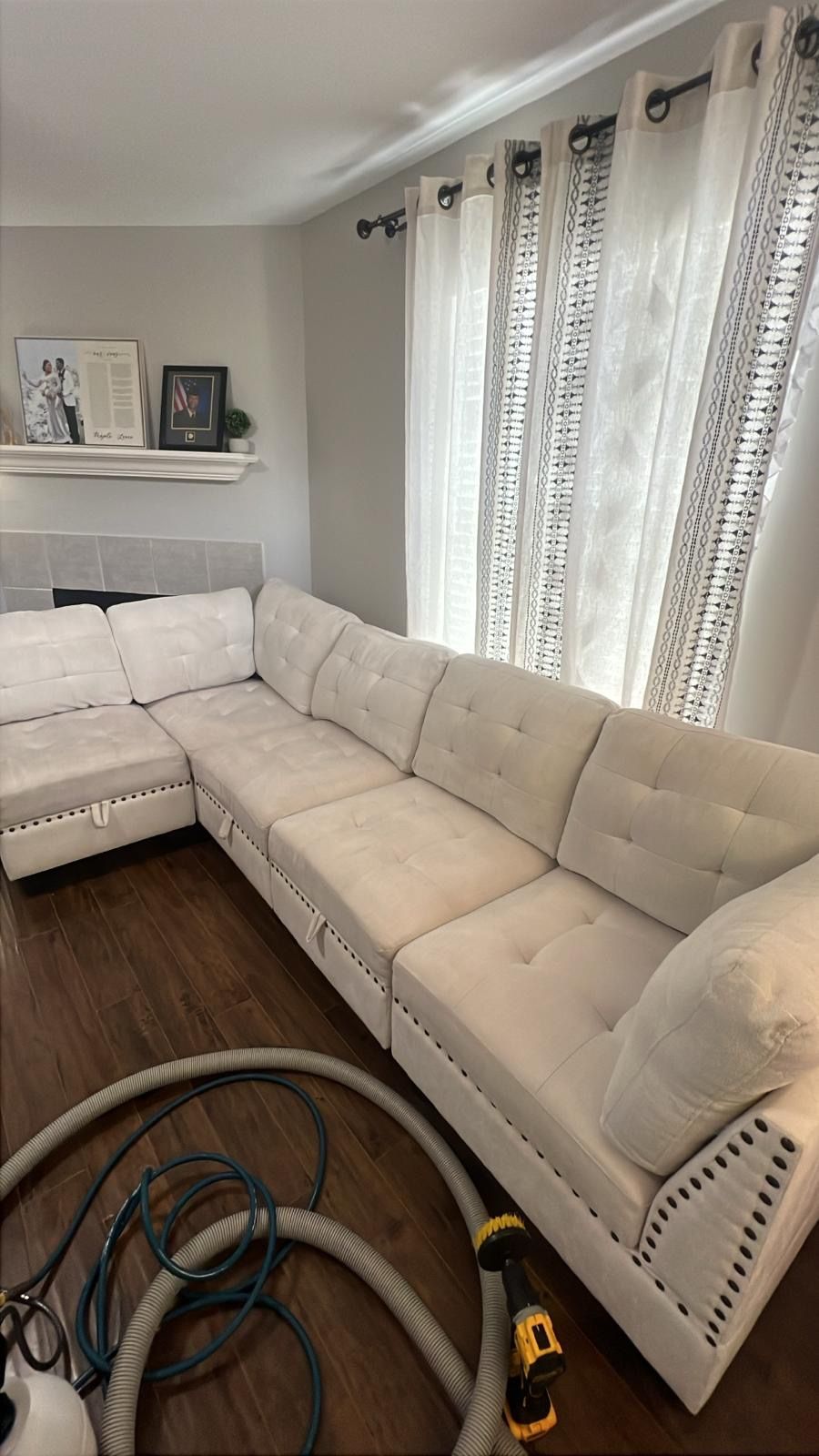 White Sectional Couch Price Negotiable