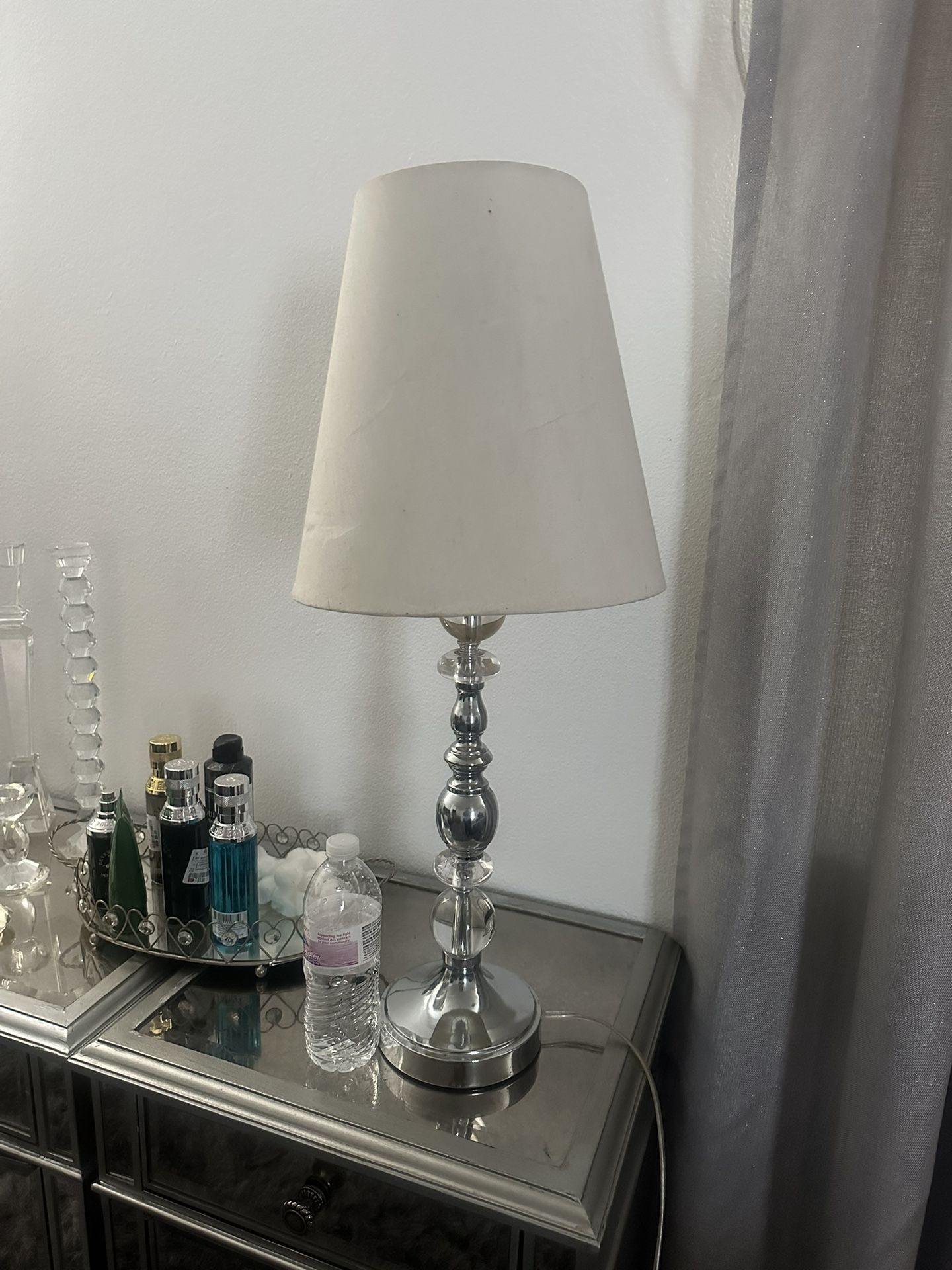 Lámpara/ white Cristal Lamp