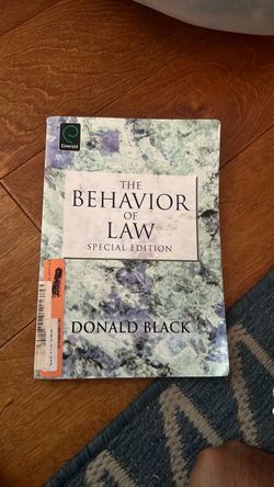 The Behavior of Law Special Edition – Donald Black