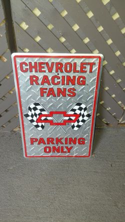 18" x 12" Chevrolet Racing Fans Parking Only