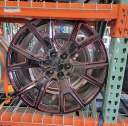 22x9.5 6x139.7 +25 REP368 BLACK & RED MILLED WHEELS – USED SALE!