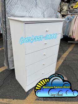 Five drawer white compressed cajonera Comoda mueble chest