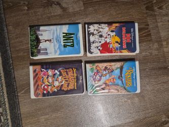 4 Disney classic VHS tapes for children