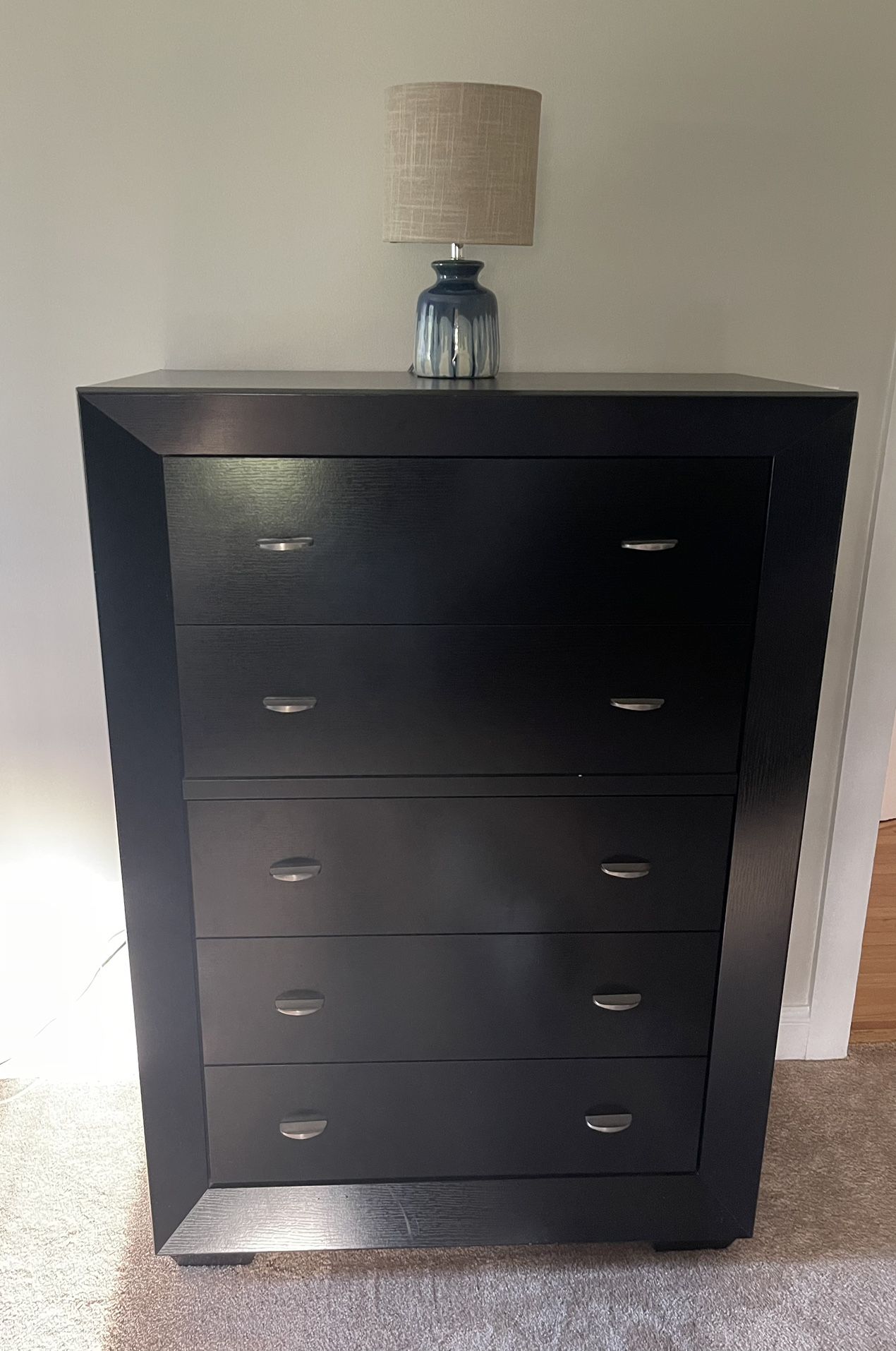 Large Black Wood Dresser