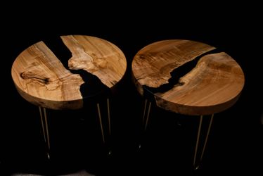Custom made maple end tables
