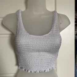 White crop top