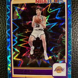 Austin Reaves 2023-24 Panini Hoops Basketball #41 AQUA INSERT! LAKERS! 