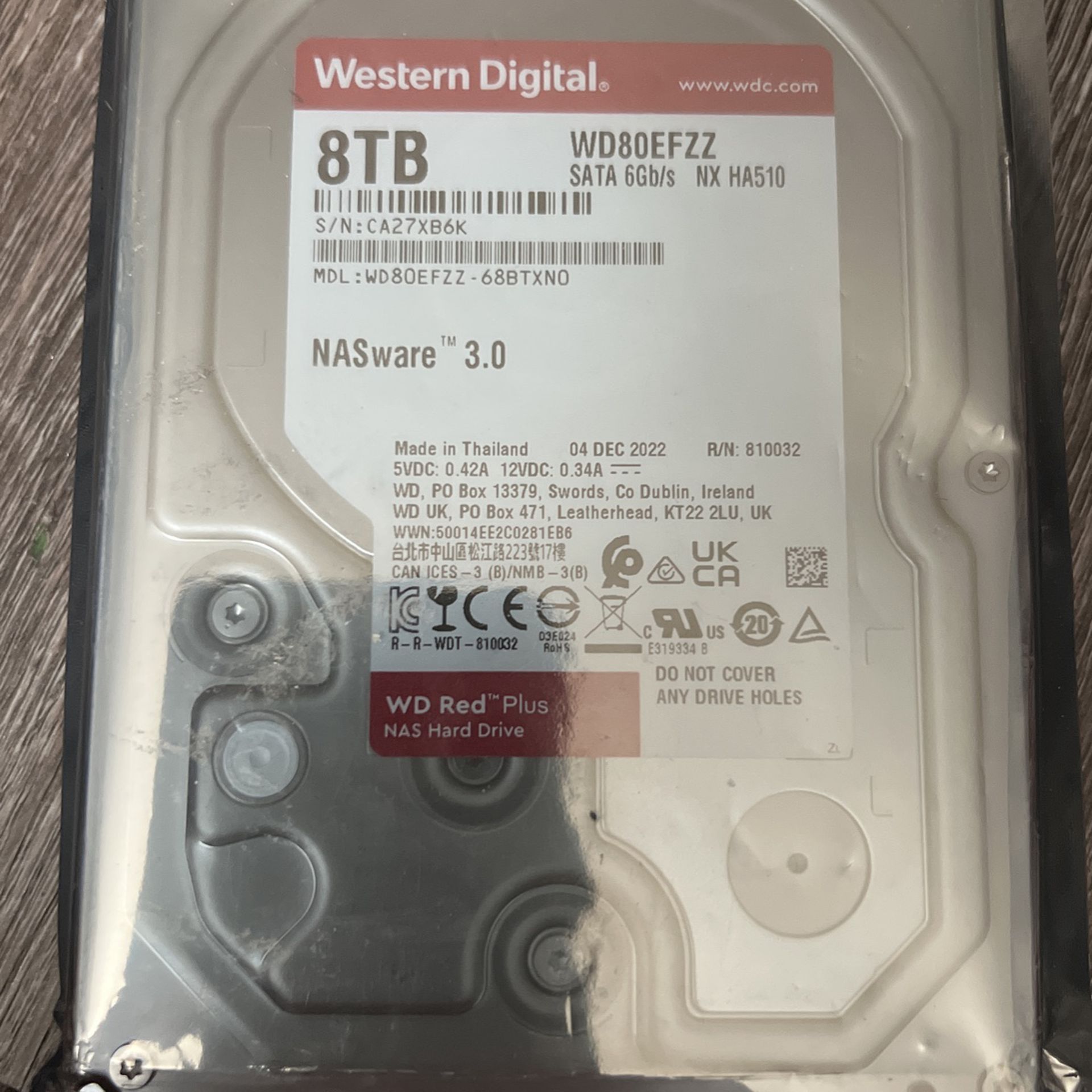 WD Red Hard Disk Drive - 5400 RPM Class SATA 6 Gb/s 128MB Cache 3.5 Inch - WD80EFZX for Sale in Las Vegas, NV - OfferUp