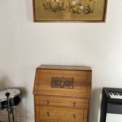 Solid Wood Vintage Antique Writer’s Desk