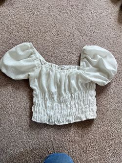 Elodie Cropped smocked top size large