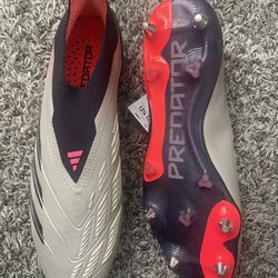Adidas Predator Elite LL SG Laceless Soft Ground soccer Cleats Football Boots Men’s Size 12.5