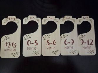 Baby Closet Dividers Set of 5 Wooden