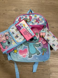 New 16in Stitch backpack 5 piece set