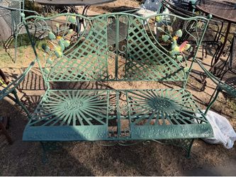 Foldable patio vintage bench