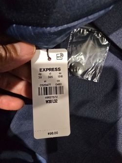 Brand new express men suit blue 38R