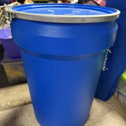 Blue Plastic Drum