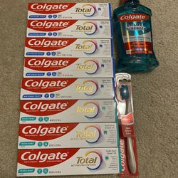 8 Colgate Toothpastes With Toothbrush And Mouthwash