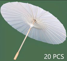 2 boxes small white sun umbrellas  40 count