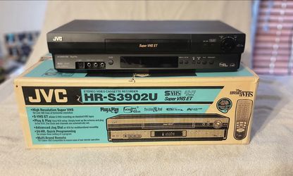 JVC HR-S3902U S-VHS VCR In Original Box - Tested Like New!