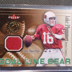 Jake Plummer Jersey Patch Goalline Gear 1997 Fleer Game Worn Pants