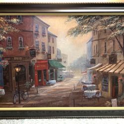 Beautiful Framed Print By Artist Ryan Manning “Bogey’s Pub”,  29.1/4” X  41”.