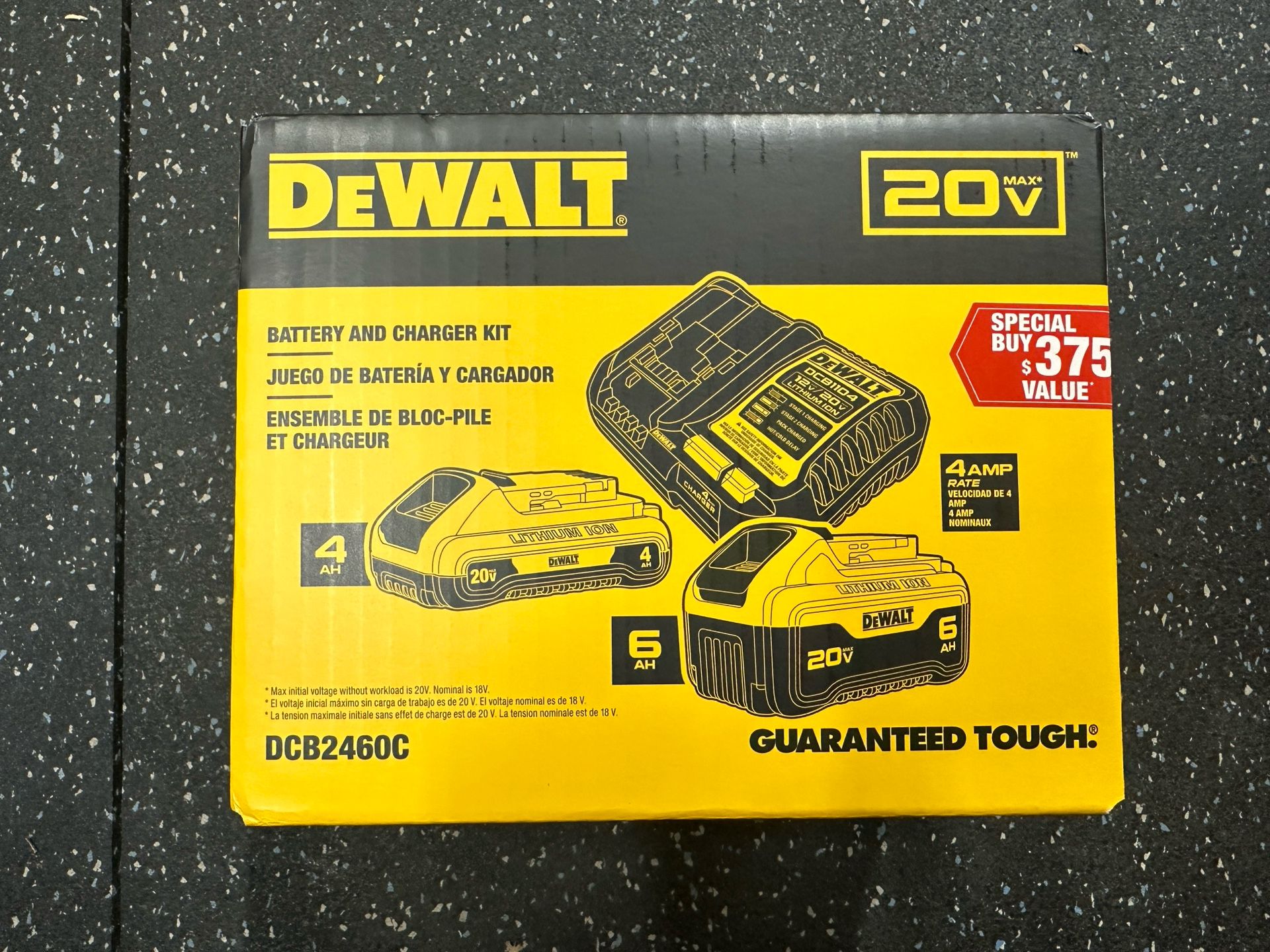 Dewalt 20v 4 & 6ah Battery Charger Combo Kit (new)