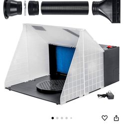 Master Airbrush Portable Station Hobby Airbrush Spray Booth - Compact Spray Paint Booth with 25W Fan, 16.5"x19"x13.5",