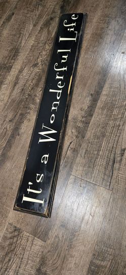 Wooden sign