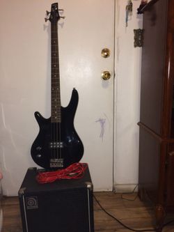 Brandnew left hand ibanez guitar n amp trade for drums