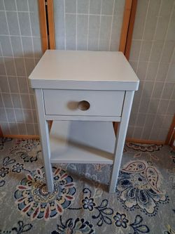✨ Retro Steel 1-Drawer Nightstand / Side Table – Original Brass Pull ✨