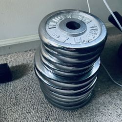 Chrome Weider Weights and Bar