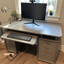 Gray Wayfair Desk 