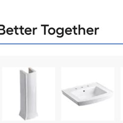 New Sink And Base For Bathroom 