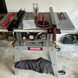 Craftsman 10” Table Saw With Stand And Wheels Includes Manuals