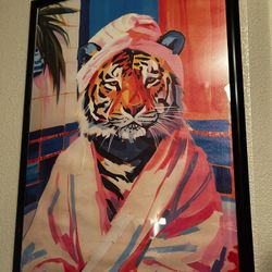 Large Tiger In Robe Town Frames Photo 