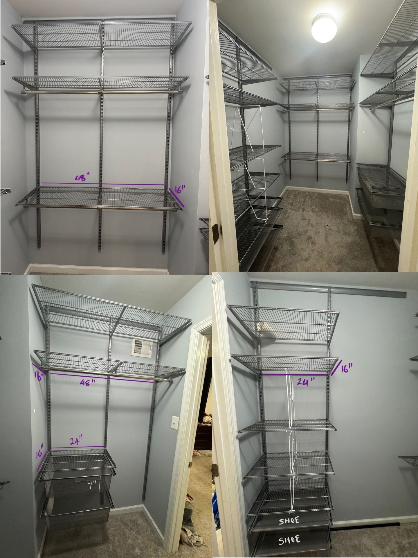 Container Store Elfa Closet System In Perfect Condition