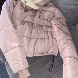 BDG Pink Puffer Cropped Jacket- BRAND NEW