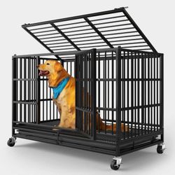Heavy Duty Dog Crate 48” Wheels New!