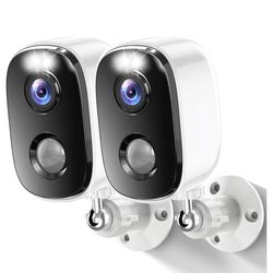 2K Outdoor Wireless Security Cameras Pack of 2 ( Brand New, Never Used ) For $50
