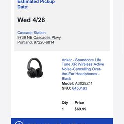 Soundcore - by Anker Life Tune XR Wireless Active Noise-Cancelling Over-the-Ear Headphones