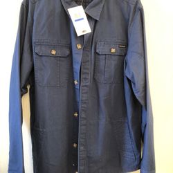 New with Tags XL Oakley Utility Woven LS Button Down Shirt in Blue Shade