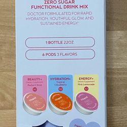 Vitapod metal bottle with 6 drink pods -new!