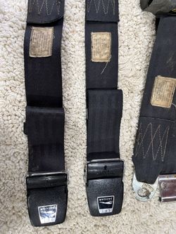 Jaguar XKE E-Type Kangol Reflex Model Series 3, Left Hand And Right Hand Front Seat Lap Belt pair From 1971 Series 3, 2+2 E-Type Vehicle