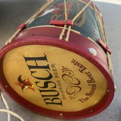 rare vintage hanging Busch Bavarian Beer Drum Light Sign