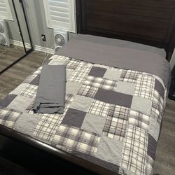 Full Mattress + Bedding Set (Can Buy Separately)